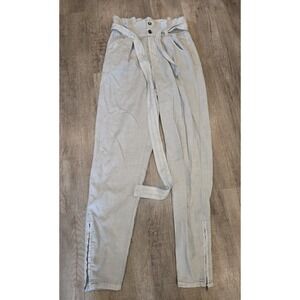 Vintage Havana Women's Paper Bag Waist Lightweight‎ Pants - Size Small - Retro
